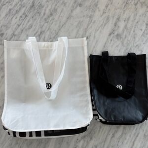 lululemon athletica Black and White Tote Bag Duo